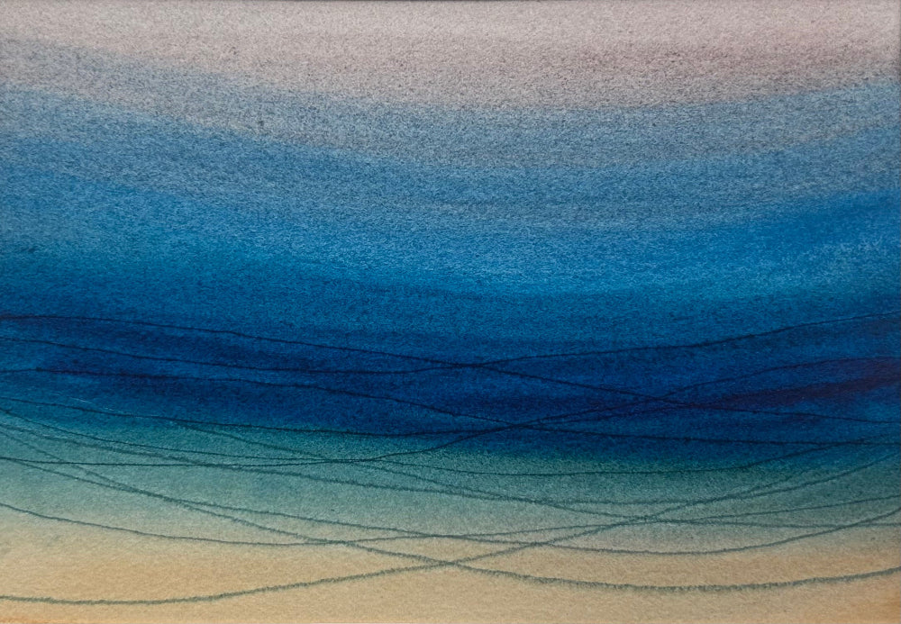 Gradient waves, 8x10" mounted and matted