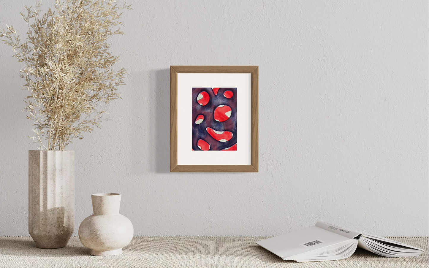 Reef abstraction 3, 8x10" mounted and matted