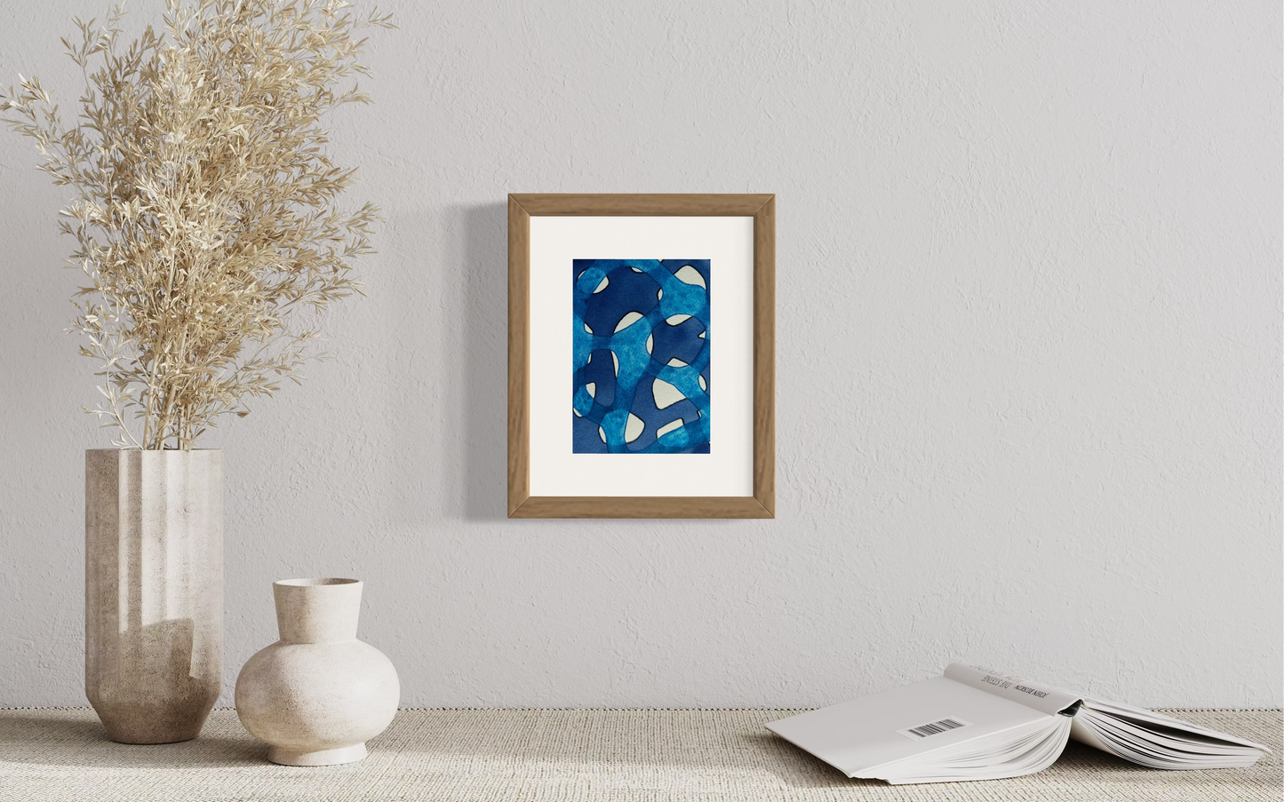 Reef abstraction 2, 8x10" mounted and matted