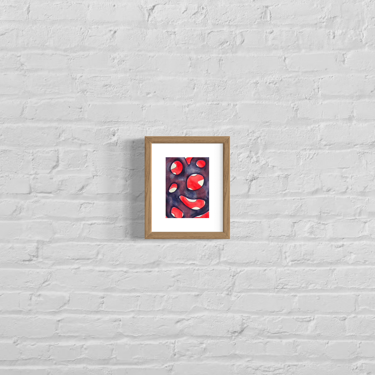 Reef abstraction 3, 8x10" mounted and matted