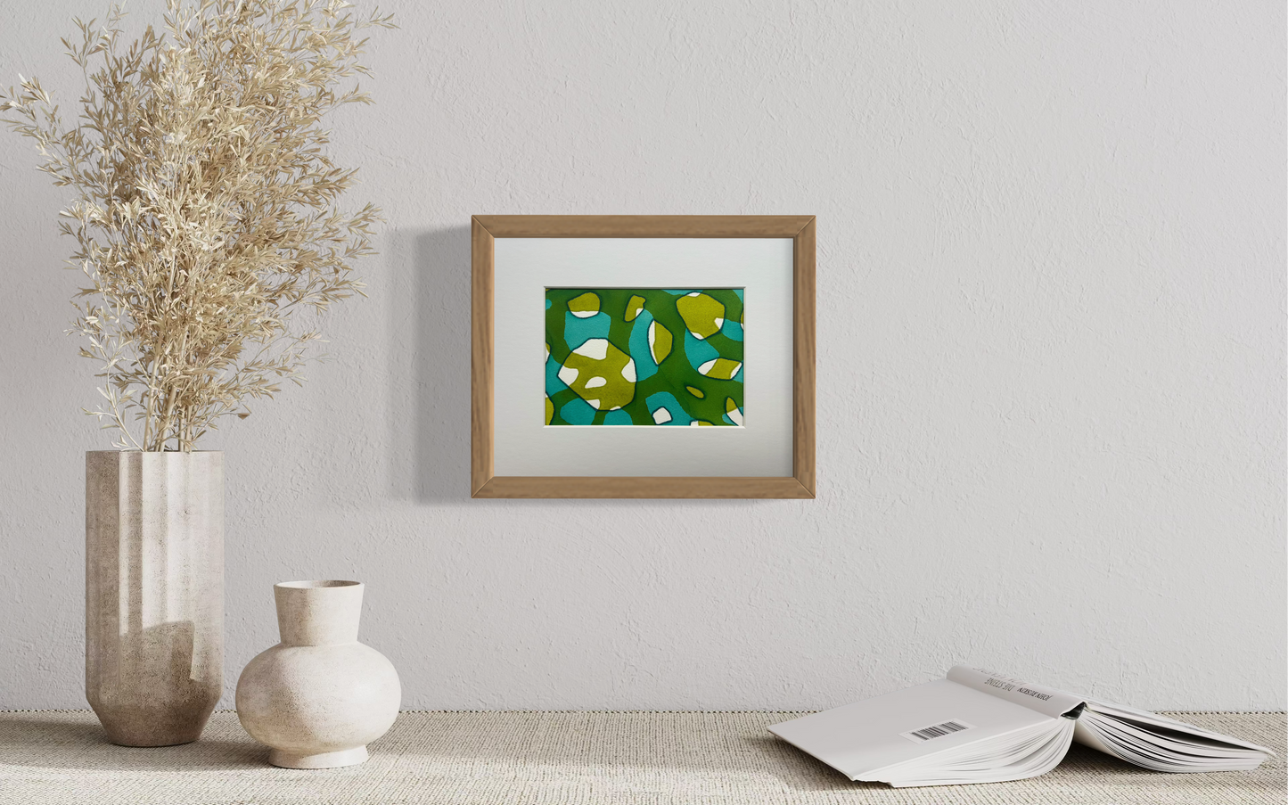 Reef abstraction 1, 8x10" mounted and matted