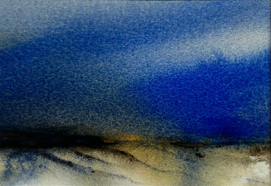 Ultramarine umber, 8x10" mounted and matted