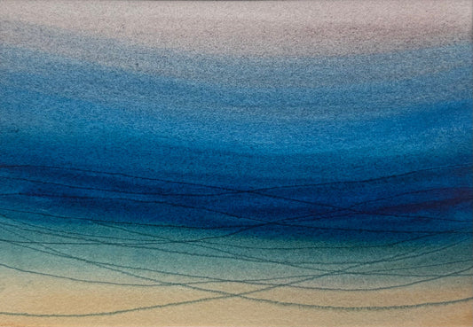 Gradient waves, 8x10" mounted and matted