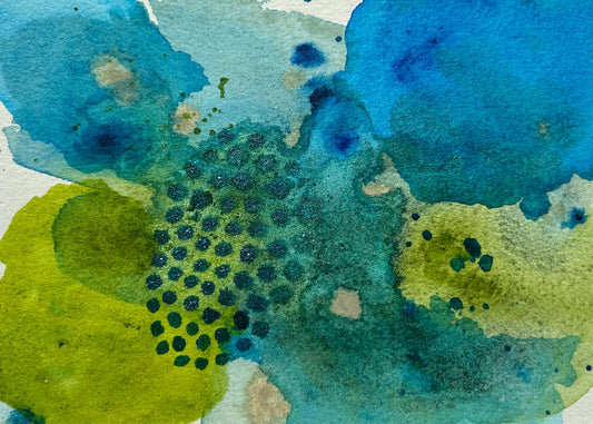 Deep sea, 8x10" mounted and matted